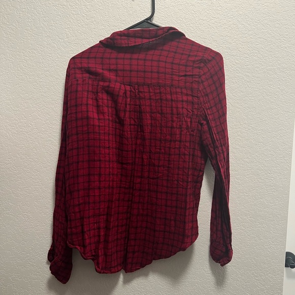 Medium abound red plaid button up - Picture 4 of 5